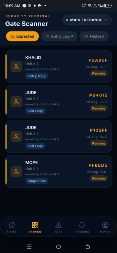 Visitor Manifest